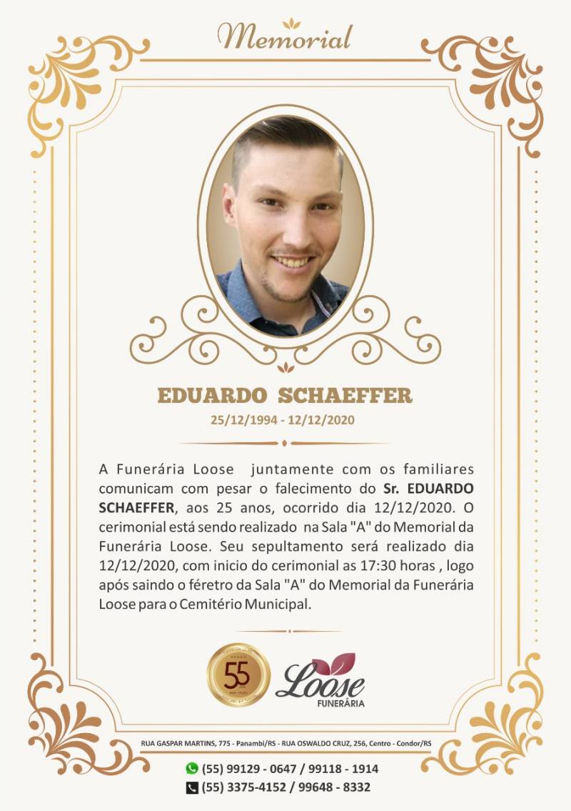 Funerária Loose comunica falecimento