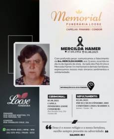 Funerária Loose comunica falecimento em Condor