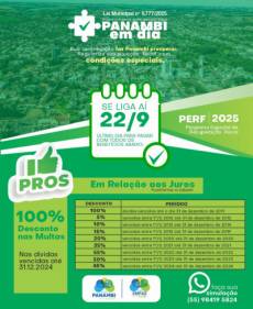 ATENÇÃO, CONTRIBUINTES PANAMBIENSES! O REFIS 2025 chegou!