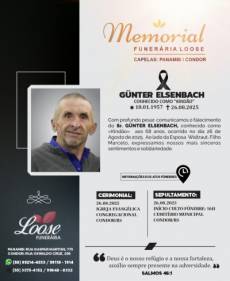 Funerária Loose comunica falecimento em Condor